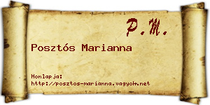Posztós Marianna névjegykártya