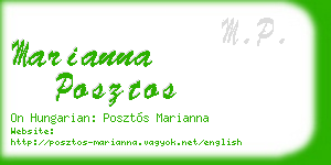 marianna posztos business card